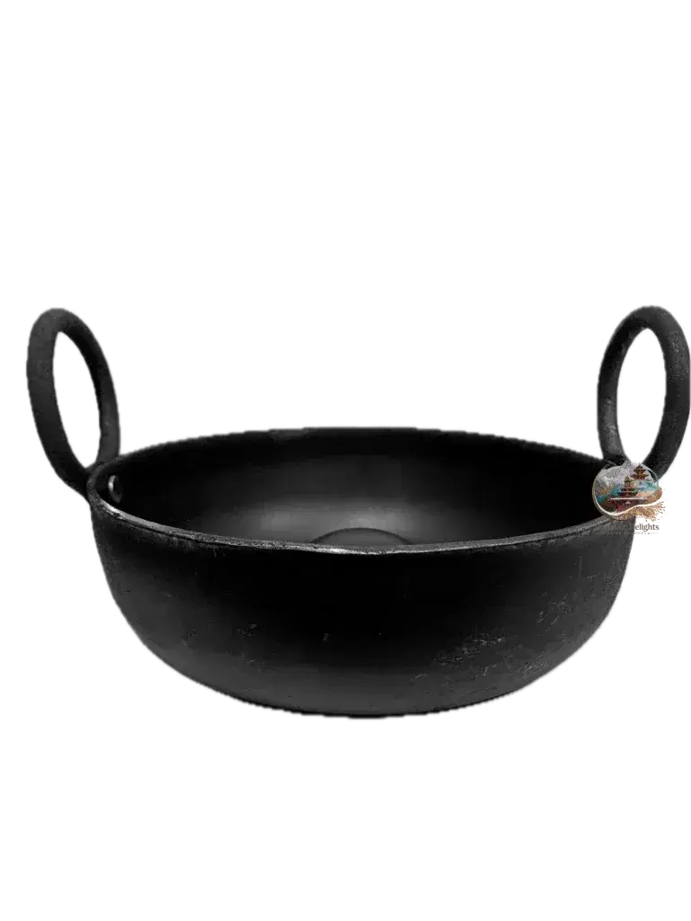 iron sel karai( cooking pan) with ears.