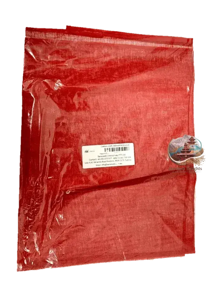 dwoja (cotton cloth red and white)