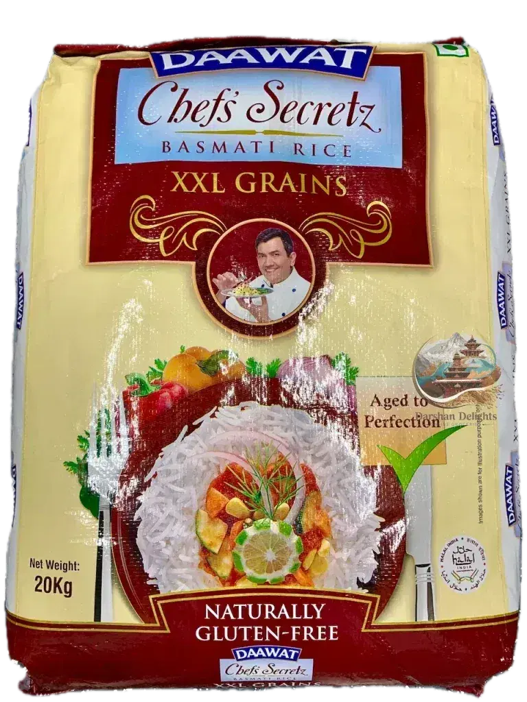 daawat rice chef's secretz basmati 20kg