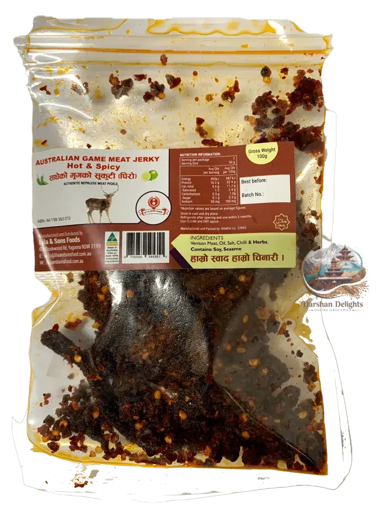 lila & sons deer (venison) sukuti masala 100g